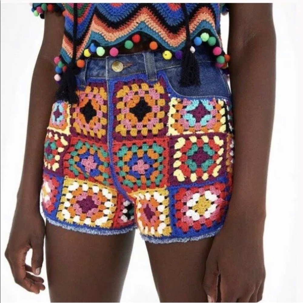 NWT- Farm Rio Brazilian Boho Festival Jean shorts